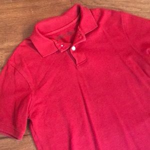 Red polo style shirt